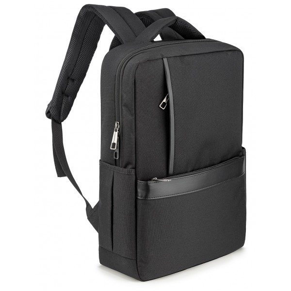 Keten Kumaş Lüks Sırt Çantası - Siyah