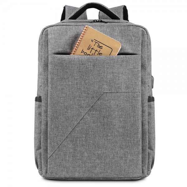 Promosyon Sırt Çantası USB li Gri 