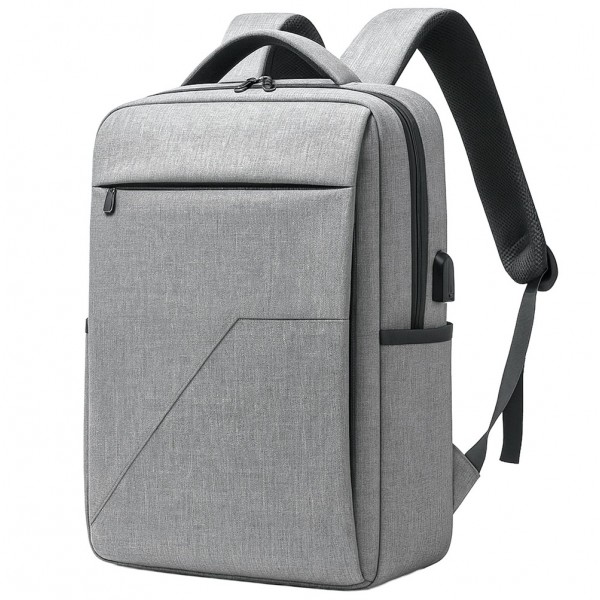 Promosyon Sırt Çantası USB li Gri 