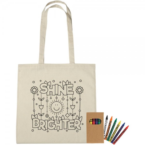 Boyama Kalemli Bez Çanta