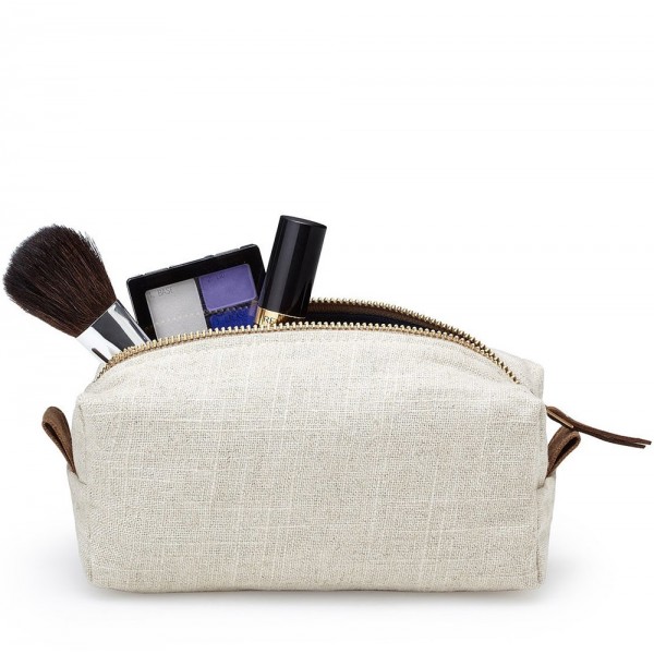 Baskılı Pamuk Kumaş Makyaj Çantası